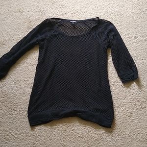 Express Black Mesh Top sz S NWOT